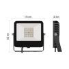 61399 5 led reflektor aveno 20w cerny neutralni bila ip66