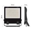61375 5 led reflektor aveno 300w cerny neutralni bila ip66