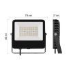 61402 5 led reflektor aveno 30w cerny neutralni bila ip66