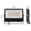 61396 5 led reflektor aveno 48w cerny neutralni bila ip66