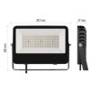 61396 5 led reflektor aveno 48w cerny neutralni bila