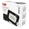 61069 led reflektor simpo 10 w cerny neutralni bila ip65