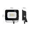 61069 5 led reflektor simpo 10 w cerny neutralni bila ip65