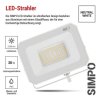 62318 6 led reflektor simpo 30w bily ip65 3000 lm neutralni bila