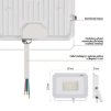 62318 30 led reflektor simpo 30w bily ip65 3000 lm neutralni bila