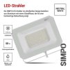 62321 6 led reflektor simpo 50w bily ip65 5000 lm neutralni bila