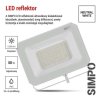 62321 8 led reflektor simpo 50w bily ip65 5000 lm neutralni bila