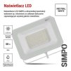 62321 9 led reflektor simpo 50w bily ip65 5000 lm neutralni bila