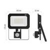 61063 5 led reflektor simpo s pohybovym cidlem 30 w cerny neutralni bila ip44