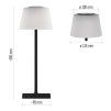 61138 2 led stolni lampa katie nabijeci cerna ip44