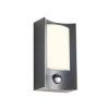 LED venkovní nástěnné svítidlo Warp se senzorem, v.20cm, IP44 (Farba Biela)
