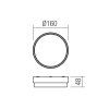 43502 2 led venkovni nastenne stropni svitidlo urania vypoukle 16cm ip65