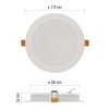 60847 3 led vestavne svitidlo rubic kruhove 18 w neutralni bila