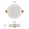 60838 3 led vestavne svitidlo rubic kruhove 9w neutralni bila