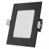 LED zápustný panel NEXXO, 12cm, 7W, CCT, štvorcový, čierny/strieborný (Farba Silver)