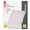 LED zápustný panel NEXXO, 17,5 cm, 12,5 W, štvorcový, biely (Farba Biela, Teplota světla 3000K - teplá biela)