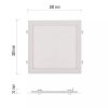 LED zápustný panel NEXXO, 30cm, 25W, štvorcový, biely (Farba Biela, Teplota světla 3000K - teplá biela)