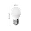 61663 1 led zarovka basic mini globe e27 5 5 w 40 w 470 lm tepla bila
