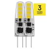 61165 2 led zarovka classic jc g4 1 9 w 21 w 200 lm tepla bila
