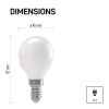 60319 2 led zarovka classic mini globe e14 4 1 w 32 w 350 lm neutralni bila