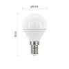 60322 1 led zarovka classic mini globe e14 5 w 40 w 470 lm neutralni bila