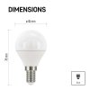 60592 3 led zarovka classic mini globe e14 5 w 40 w 470 lm neutralni bila