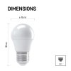 60343 3 led zarovka classic mini globe e27 4 1 w 32 w 350 lm tepla bila