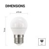 60346 4 led zarovka classic mini globe e27 5 w 40 w 470 lm tepla bila