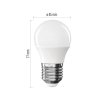 61507 1 led zarovka classic mini globe e27 6 5 w 60 w 806 lm studena bila