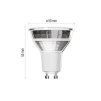 61555 1 led zarovka classic mr16 stribrna gu10 3 w 32 w 345 lm tepla bila