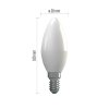 60313 1 led zarovka classic svicka e14 4 1 w 32 w 350 lm neutralni bila