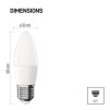 61315 3 led zarovka classic svicka e27 2 6 w 25 w 350 lm neutralni bila