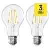 61612 2 led zarovka filament a60 e27 5 9 w 60 w 806 lm tepla bila