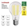 61294 6 led zarovka filament a60 a class e27 7 2 w 100 w 1521 lm tepla bila
