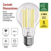 61294 7 led zarovka filament a60 a class e27 7 2 w 100 w 1521 lm tepla bila