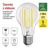 61294 8 led zarovka filament a60 a class e27 7 2 w 100 w 1521 lm tepla bila