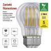 61036 6 led zarovka filament a60 a class e27 3 8 w 60 w 806 lm tepla bila