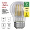 61036 8 led zarovka filament a60 a class e27 3 8 w 60 w 806 lm tepla bila