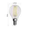 60955 1 led zarovka filament mini globe e14 6 w 60 w 810 lm neutralni bila