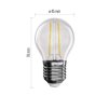 60946 led zarovka filament mini globe e27 1 8 w 25 w 250 lm neutralni bila