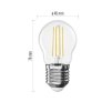 61828 1 led zarovka filament mini globe e27 1 8 w 25 w 250 lm neutralni bila