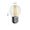 60949 1 led zarovka filament mini globe e27 3 4 w 40 w 470 lm neutralni bila
