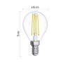 20919 2 led zarovka filament mini globe 6w e14 tepla bila