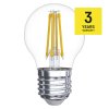 22476 led zarovka filament mini globe 6w e27 tepla bila