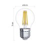22476 1 led zarovka filament mini globe 6w e27 tepla bila