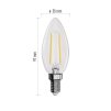 60931 1 led zarovka filament svicka e14 1 8 w 25 w 250 lm tepla bila