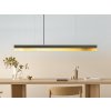 22 01 30 GANTlights C1 Pendelleuchte dunkler Beton Messing horizontal über Tisch an