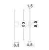 47462 1 nastenne led svitidlo aden 15w 3000k hlinik cerna ip44