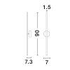 47459 1 nastenne led svitidlo aden 15w 3000k hlinik cerna ip44