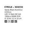 Nástenné LED svietidlo CYRCLE, 12W 3000K (Farba Čierna)